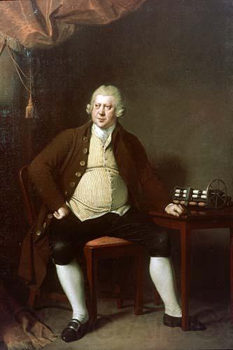 Joseph wright of derby Portrait of Richard Arkwright English inventor Norge oil painting art